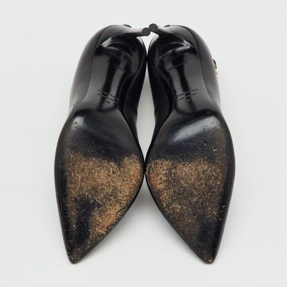 Tom Ford Black Leather Pointed Toe Ankle Strap Pumps Size 38 - Picture 6 of 7